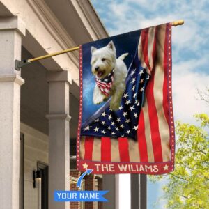 West Highland White Terrier Personalized House Flag Garden Dog Flag Personalized Dog Garden Flags 1