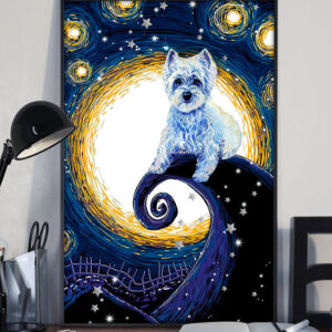 West Highland White Terrier Poster Canvas Dog Canvas Wall Art Dog Lovers Gifts For Him Or Her 4