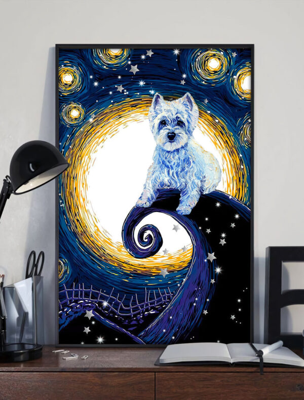 West Highland White Terrier Poster & Canvas – Dog Canvas Wall Art – Dog Lovers Gifts For Him Or Her