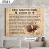 When Tomorrow Starts Without Me Dog Personalized Horizontal Canvas – Wall Art Canvas – Dog Memorial Gift