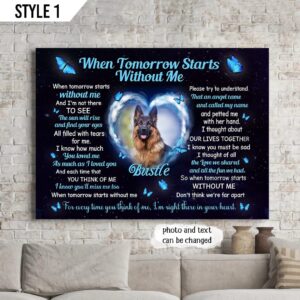 When Tomorrow Starts Without Me Dog Horizontal Canvas Wall Art Canvas Gift For Dog Lovers 1