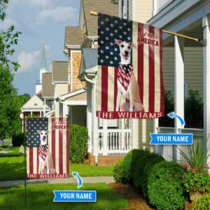 Whippet God Bless America Personalized Flag Custom Dog Flags Dog Lovers Gifts for Him or Her 1