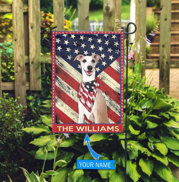 Whippet Personalized Flag – Custom Dog Flags – Dog Lovers Gifts for Him or Her