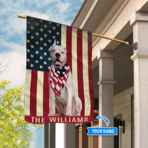 White Boxer Personalized Flag Personalized Dog Garden Flags Dog Lovers Gifts for Him or Her 3