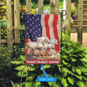 White Horse American Personalized Flag Flags For The Garden Outdoor Decoration 3