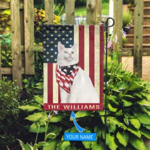 White Maine Coon Cat Personalized Flag Custom Cat Garden Flags Cat Flag For House 3