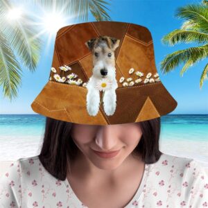 Wire Fox Terrier Bucket Hat Hats To Walk With Your Beloved Dog A Gift For Dog Lovers 2 guxabd