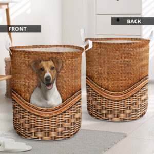 Wire Jack Russell Rattan Texture Laundry…