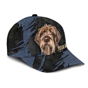 Wirehaired Pointing Griffon Jean Background Custom Name Cap Classic Baseball Cap All Over Print Gift For Dog Lovers 2 t3okt1