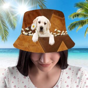 Yellow Labrador Bucket Hat Hats To Walk With Your Beloved Dog A Gift For Dog Lovers 2 ugvn0m