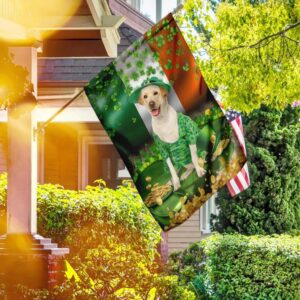 Yellow Labrador St Patrick’s Day Garden Flag – Best Outdoor Decor Ideas – St Patrick’s Day Gifts