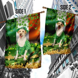 Yellow Labrador St Patrick s Day Garden Flag Best Outdoor Decor Ideas St Patrick s Day Gifts 4