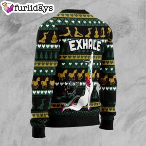 Yoga Unicorn Ugly Christmas Sweater Funny Family Sweater Gifts Lover Xmas Sweater Gift 2