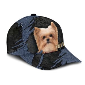 Yorkie Pom Jean Background Custom Name Cap Classic Baseball Cap All Over Print Gift For Dog Lovers 2 chp9gs