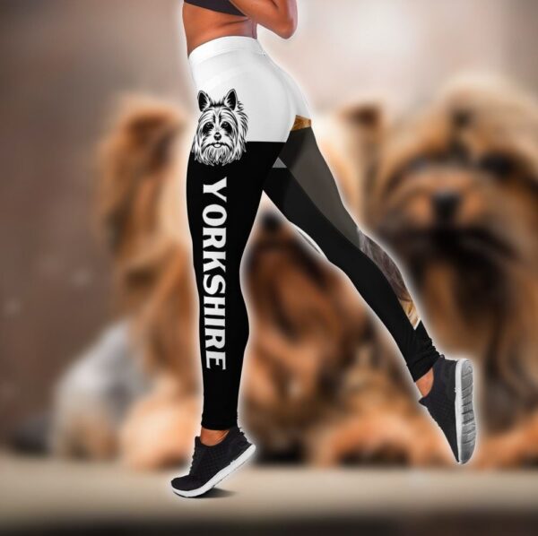 Yorkshire Terrier Sport Combo Leggings And Hollow Tank Top – Workout Sets For Women – Gift For Dog Lovers
