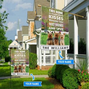 Yorkshire Terrier This Home Is Filled With Kisses Personalized Dog Garden Flags Dog Lovers Gifts for Him or Her 3