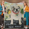 Dog Fleece Blanket – Bulldog – Darling – Dog Blankets – Dog Blankets For Sofa – Dog Painting Blanket – Furlidays