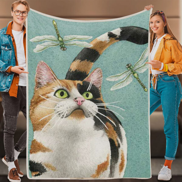 Cats Blanket – Catch Me If You Can – Blanket With Cats On It – Cat In Blanket – Cat Fleece Blanket – Furlidays