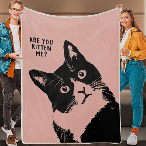 Cats Blanket – Are You Kitten Me – Blanket With Cats On It – Cat Fleece Blanket – Furlidays