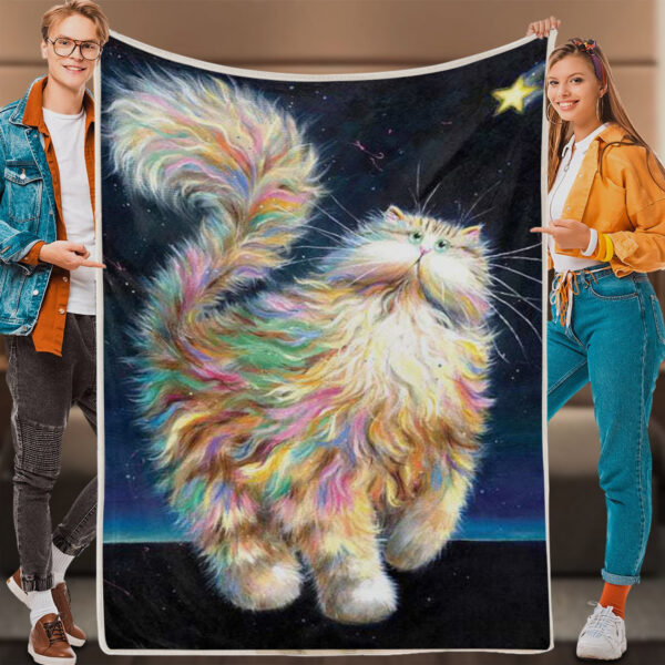 Blanket With Cats On It – Twinkle – Cat Fleece Blanket – Cat In Blanket – Furlidays