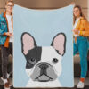 Dog Throw Blanket – French Bulldog – Dog Face Blanket – Blanket With Dogs Face – Dog Fleece Blanket – Furlidays