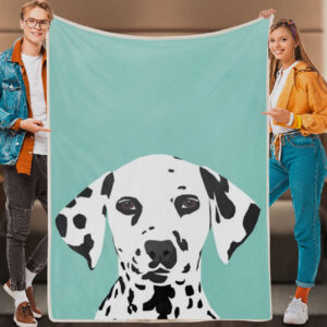 Dog Throw Blanket – Dalmatian Cute…