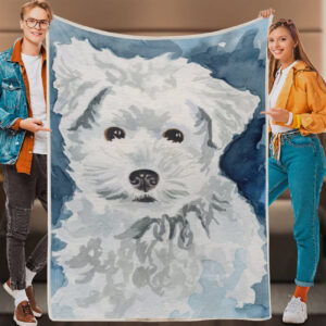 Blanket With Dogs Face – Bichon…
