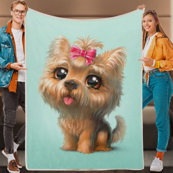 Dog Blankets – Yorkshire Terrier – Dog Blanket For Couch – Dog In Blanket – Dog Fleece Blanket – Furlidays