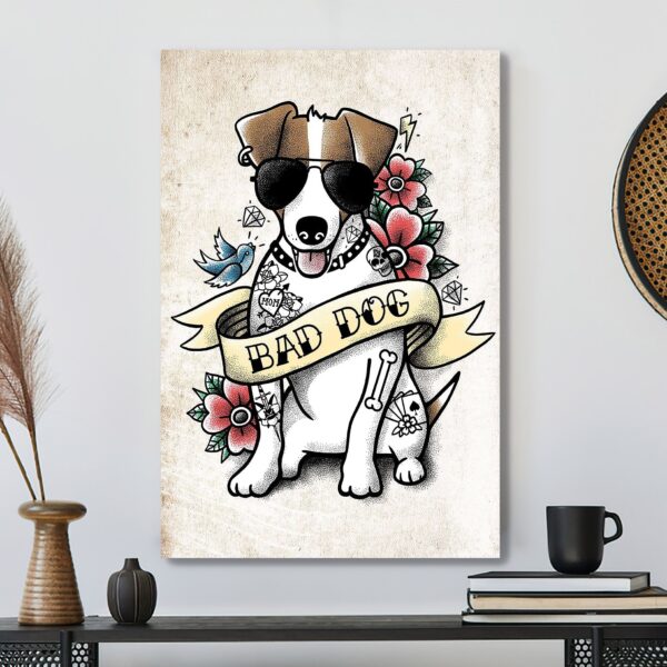 Jack Russell Terrier Bad Dog – Dog Pictures – Dog Canvas Poster – Dog Wall Art – Gifts For Dog Lovers – Furlidays