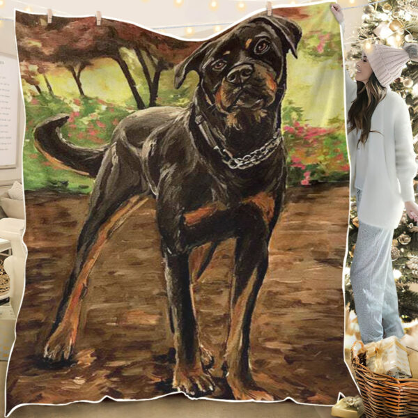 Blanket With Dogs On It – Rottweiler – Dog Throw Blanket – Dog Face Blanket – Dog In Blanket – Blanket With Dogs Face – Furlidays