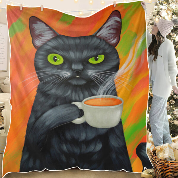 Cat Blanket For Couch – Cat In Blanket – Cat Face Blanket – Cat Fleece Blanket – Furlidays