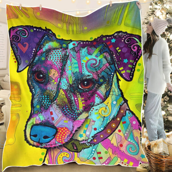 Blanket With Dogs Face – Jack Russell – Dog Blankets – Dog Blankets For Sofa – Dog Throw Blanket – Furlidays