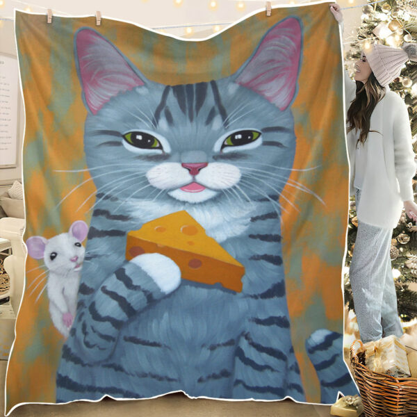 Cat Fleece Blanket – Cat Blanket For Couch – Cat In Blanket – Blanket With Cats On It – Cats Blanket – Furlidays