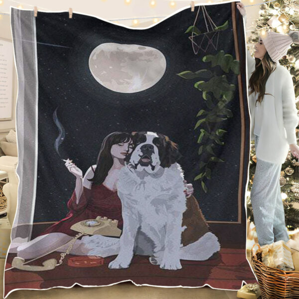 Dog Painting Blanket – Gentle Giant – Dog In Blanket – Dog Throw Blanket – Dog Blankets For Sofa – Furlidays