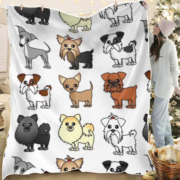 Dog Face Blanket – Cute Toy Dog – Dog Throw Blanket – Dog In Blanket – Dog Fleece Blanket – Furlidays