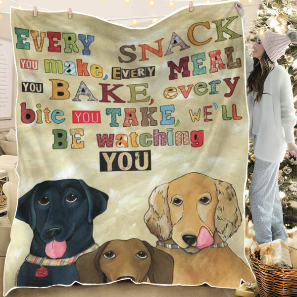 Dog In Blanket – Dog Blanket For Couch – Be Watching You – Dog Throw Blanket – Dog Fleece Blanket – Furlidays