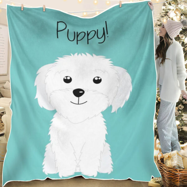 Dog Blankets – It Is A Puppy – National Puppy Day – Dog Blanket For Couch – Dog Fleece Blanket – Blanket With Dogs Face – Furlidays