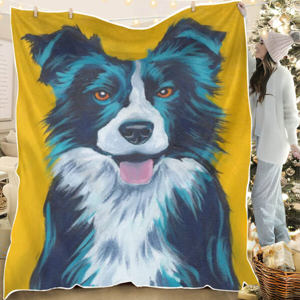 Dog Blankets – Border Collie – Dog Blanket For Couch – Dog Fleece Blanket – Dog In Blanket – Furlidays