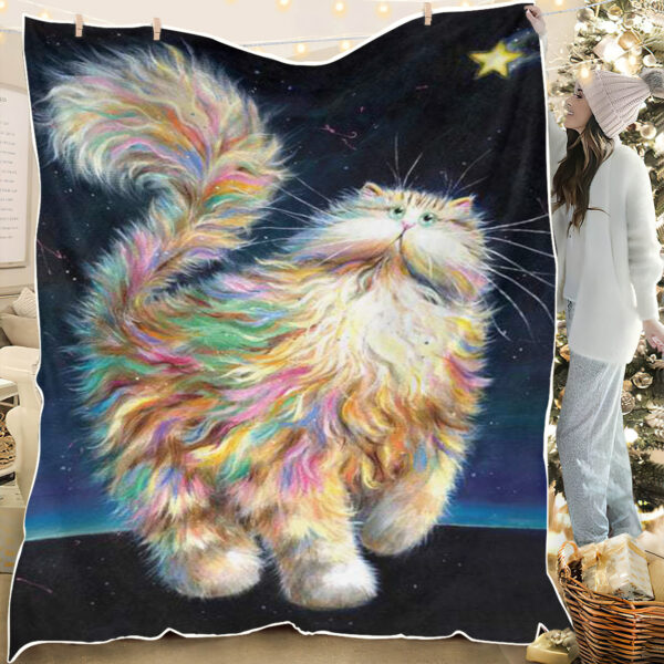 Blanket With Cats On It – Twinkle – Cat Fleece Blanket – Cat In Blanket – Furlidays