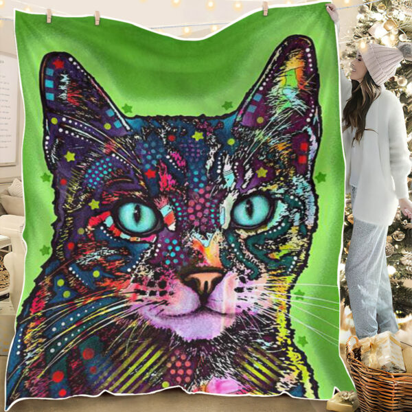 Cat In Blanket – Watchful Cat – Blanket With Cats On It – Cat Blanket For Couch – Furlidays