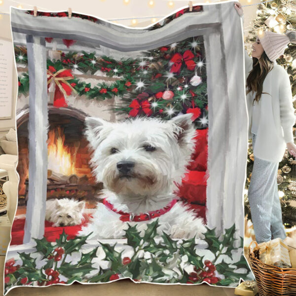 Dog Throw Blanket – Westie – Dog Blanket For Couch – Dog Fleece Blanket – Dog Face Blanket – Blanket With Dogs On It – Furlidays