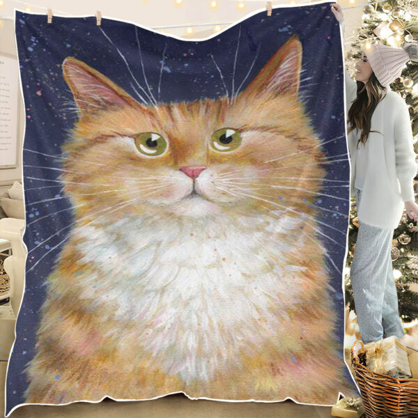 Cat Fleece Blanket – Gripper – Cat Blanket For Couch – Cat In Blanket – Blanket With Cats On It – Furlidays