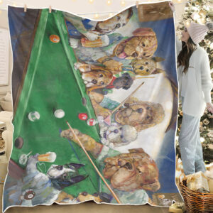Blanket With Dogs Face – Pool…