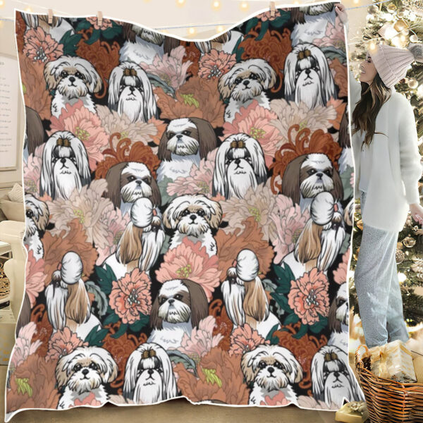 Dog Blankets – Because Shih Tzu – Dog Blanket For Couch – Dog Fleece Blanket – Dog In Blanket – Furlidays