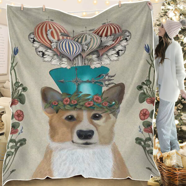 Dog In Blanket – Corgi – Blanket With Dogs Face – Dog Fleece Blanket – Dog Blankets For Cars – Furlidays