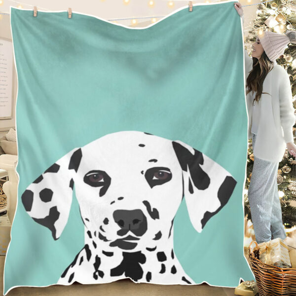 Dog Throw Blanket – Dalmatian Cute Puppy Dog – Dog Face Blanket – Dog In Blanket – Blanket With Dogs Face – Furlidays