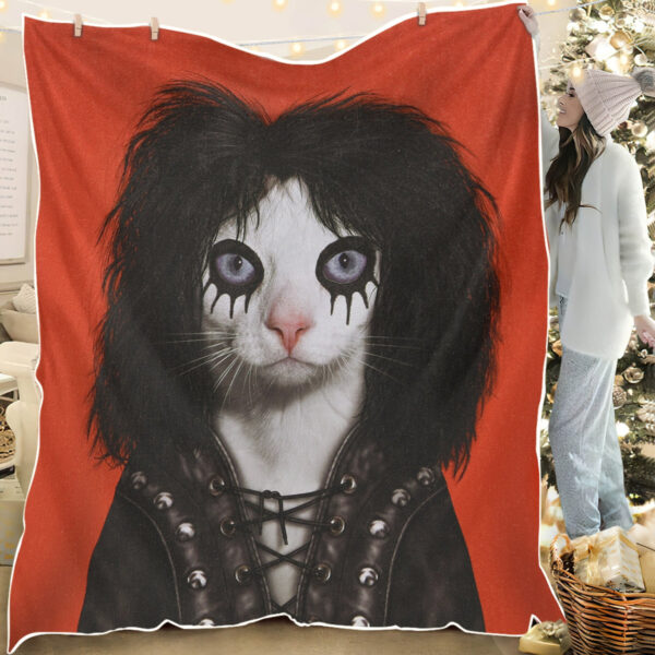 Cats Blanket – Cat Shock Rock – Cat Face Blanket – Blanket With Cats On It – Cat In Blanket – Furlidays