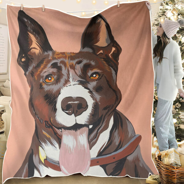 Dog Painting Blanket – Dog Throw Blanket – I’ll Paint Your Pet – Dog Face Blanket – Dog In Blanket – Furlidays