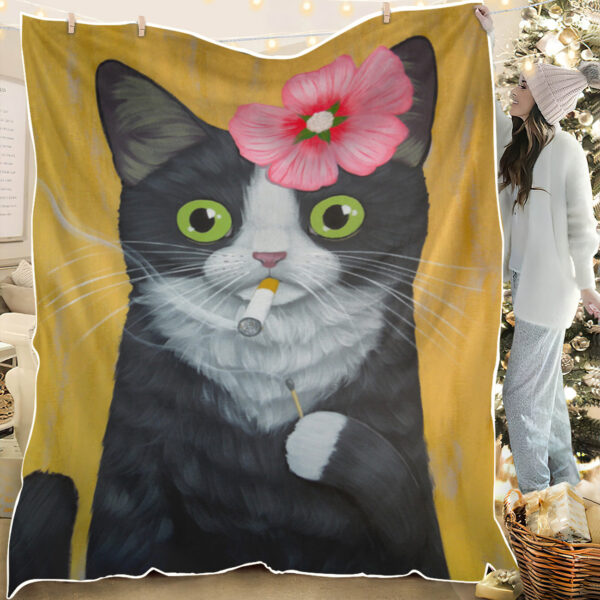 Blanket With Cats On It – Cats Blanket – Cat Face Blanket – Cat Blanket For Couch – Furlidays