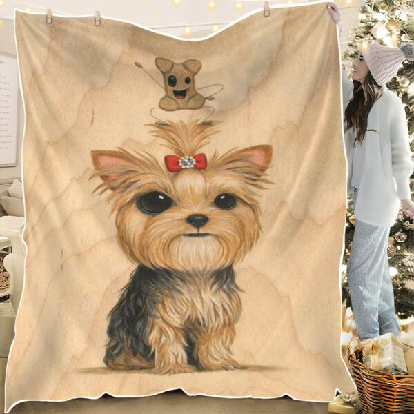 Dog Painting Blanket – Princess – Dog Throw Blanket – Dog In Blanket – Blanket With Dogs Face – Furlidays